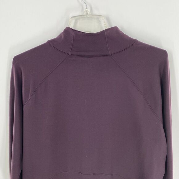 Athleta Superluxe 1/2 Zip Top Yoga Workout Athletic Performance Sz XL Purple - Picture 11 of 14